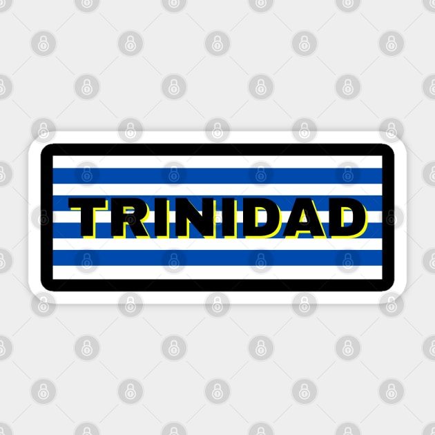 Trinidad City in Uruguay Flag Stripes Sticker by aybe7elf
